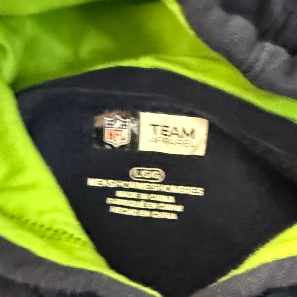 Seattle Seahawks Hoodie - Blue and Green - Large - Picture 3 of 7